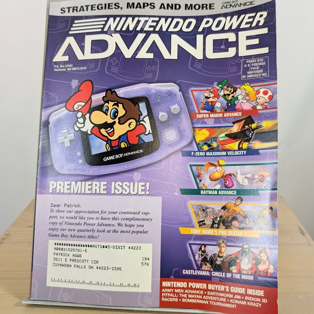 Nintendo Power ADVANCE Volume 1 with inserts